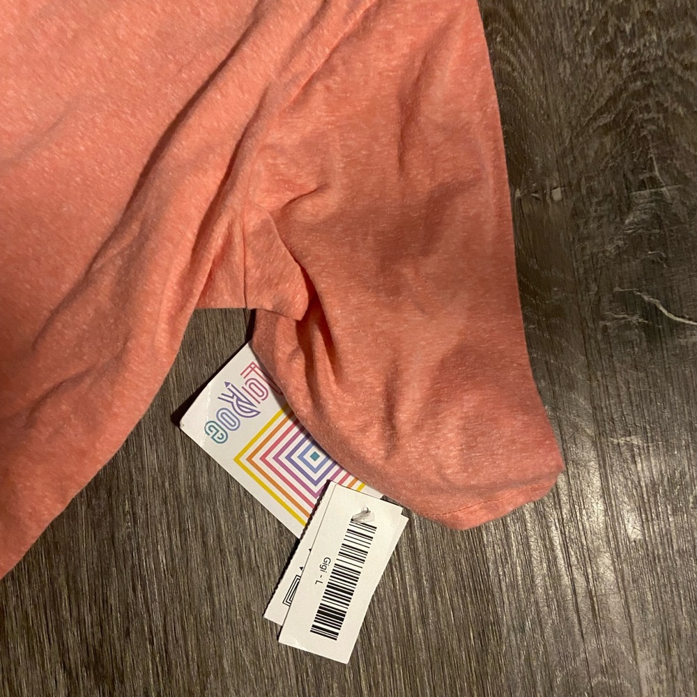 Lularoe Gigi large new with tag coral w/ white Heathering - Picture 2 of 3